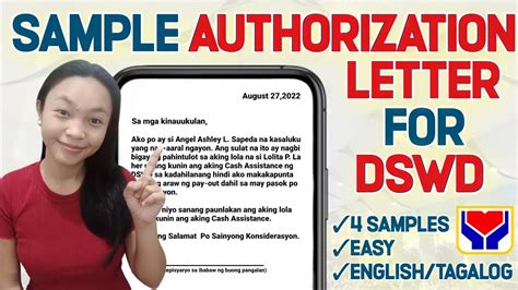 authorization letter for dswd medical assistance tagalog